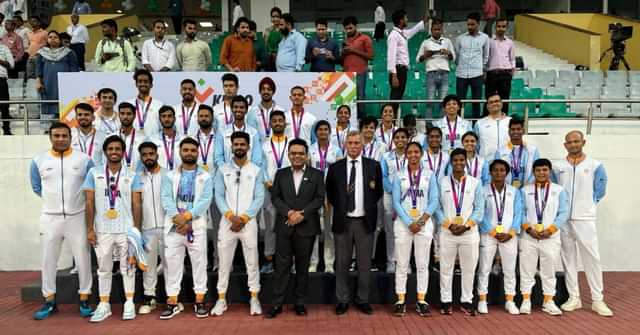 BCCI felicitates Indian cricket team for winning gold medal at Asian Games