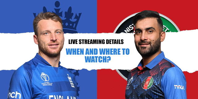 ENG vs AFG: Live streaming details, when and where to watch ICC Cricket World Cup 2023 match 13