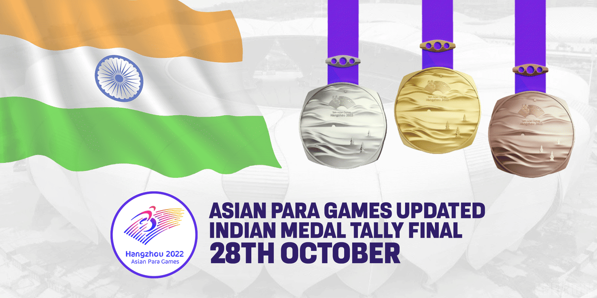Asian Para Games 2023: Updated India's final medal tally