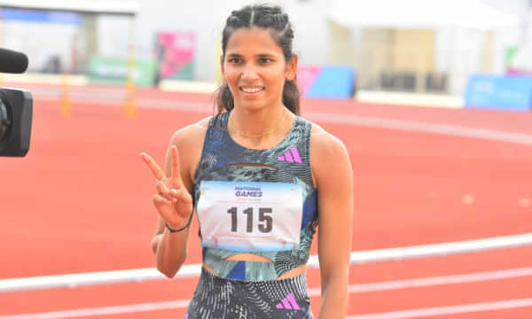 National Games 2023: Jyothi Yarraji, Tejas Shirse breach meet records to win hurdles gold