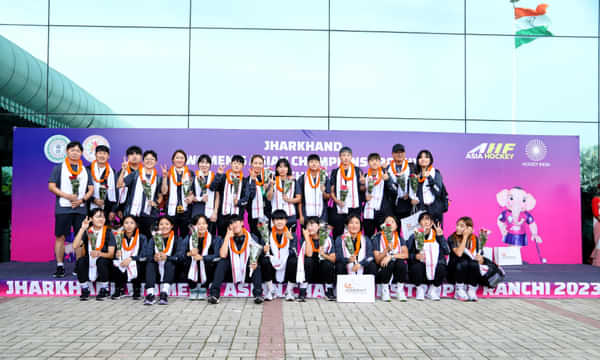 Korean hockey team receives grand welcome for women's Asian Champions Trophy 2023