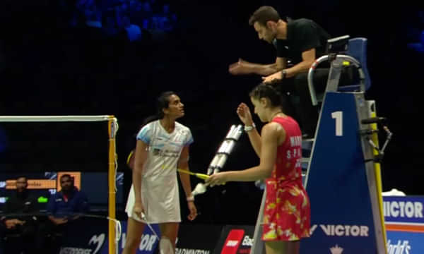 Watch: PV Sindhu and Carolina Marin receive yellow cards after verbal exchange during Denmark Open 2023 semi-final clash