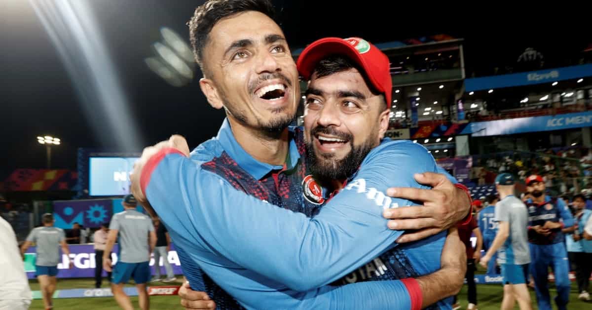 Rashid Khan thanks Delhi crowd following Afghanistan's win over England in CWC 2023