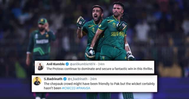 Twitter reacts to first close game of Cricket World Cup 2023 as South Africa beat Pakistan in a thriller