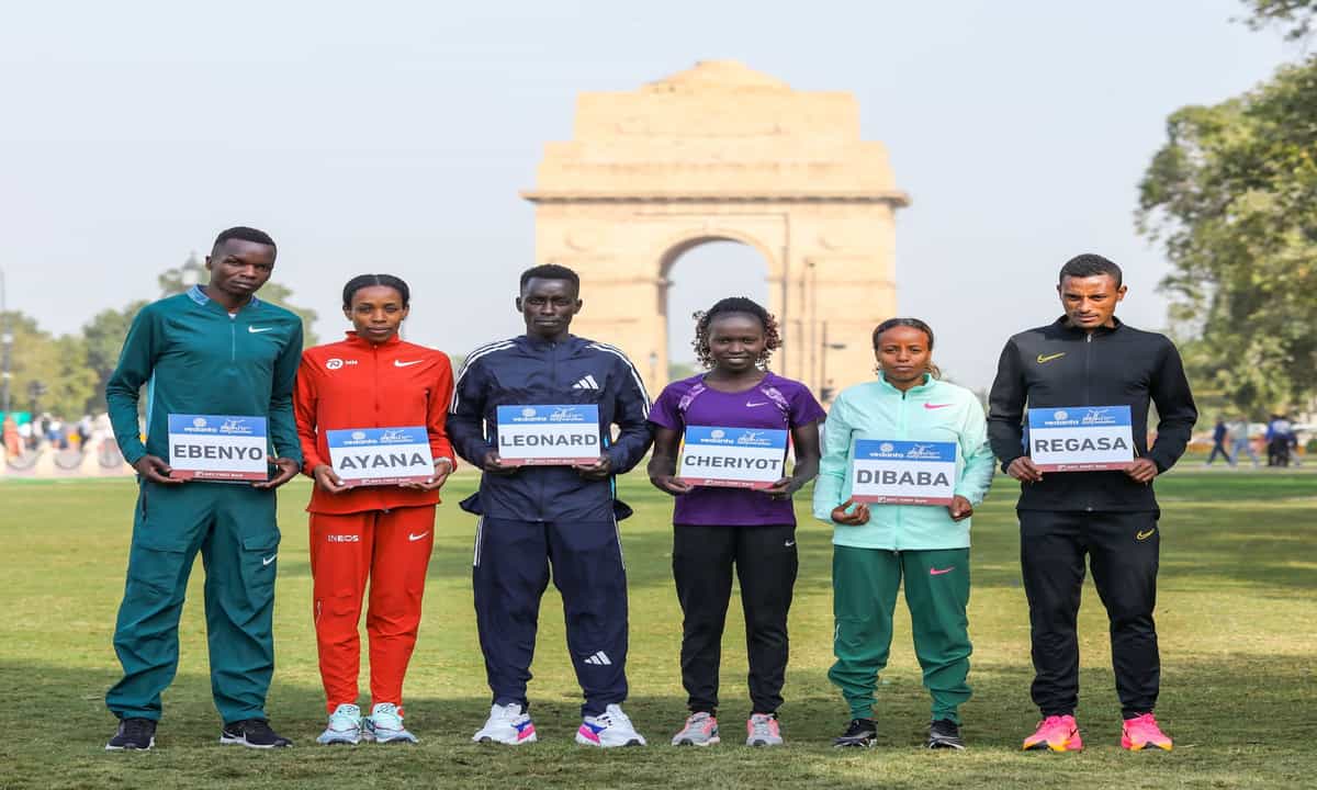 Delhi half marathon: African battle on capital’s streets as Ethiopians, Kenyans duel to break course record