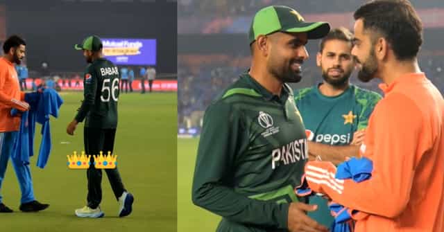 Watch: Virat Kohli gifts his signed jersey to Babar Azam after IND vs PAK match
