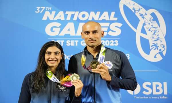 National Games 2023 October 31 Results: Swimming power couple Virdhawal, Rutuja Khade break national records to win gold