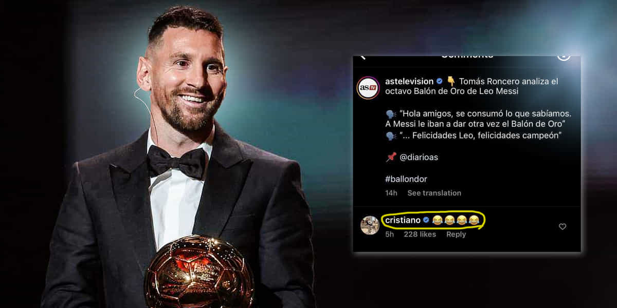 Cristiano Ronaldo reacts to post regarding Lionel Messi’s 8th Ballon d’Or win