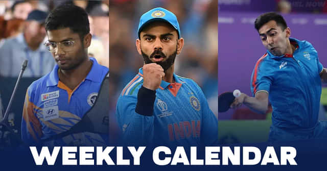 Indian Sports Calendar in 2023: Events to watch in second week of November