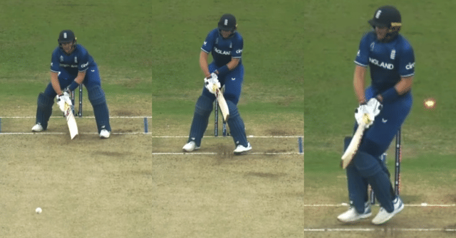 Watch: Joe Root gets out in a comical manner against Netherlands as the ball goes through his legs