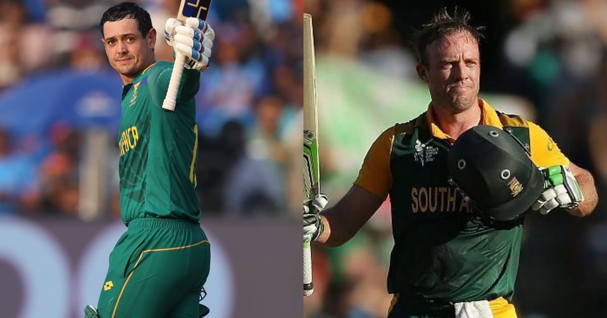 Quinton de Kock equals AB de Villiers' record of most centuries by a South African batsman in ICC Cricket World Cup history