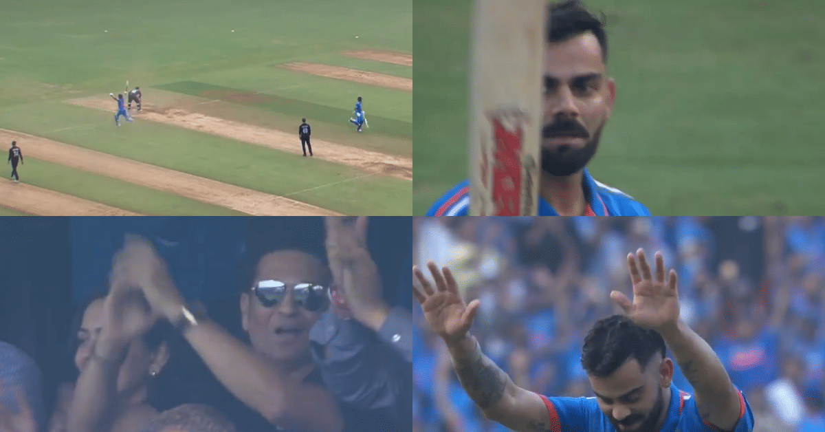 Watch: Sachin Tendulkar celebrates from stands as Virat Kohli hits his 50th ODI century