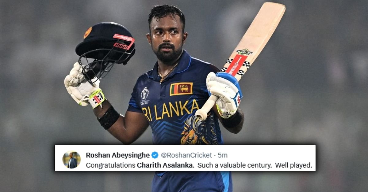 Twitter reacts as Charith Asalanka brings up maiden World Cup century in BAN vs SL CWC 2023 match