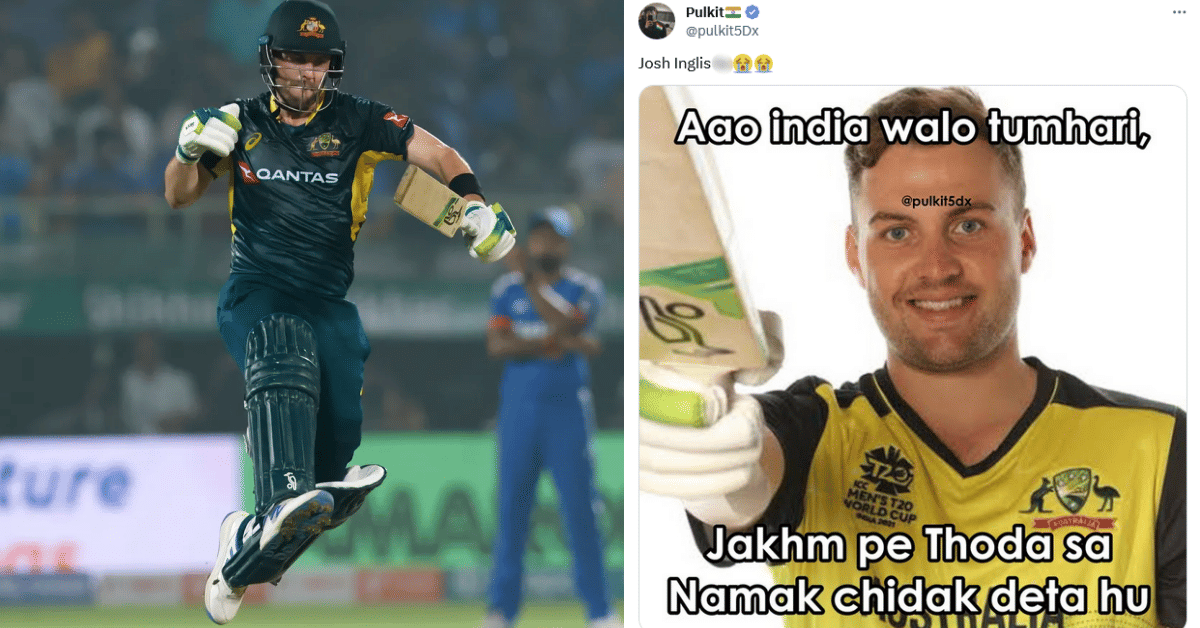 Twitter reacts as Josh Inglis adds more fuel to fire; Scores scintillating century against India in 1st T20I