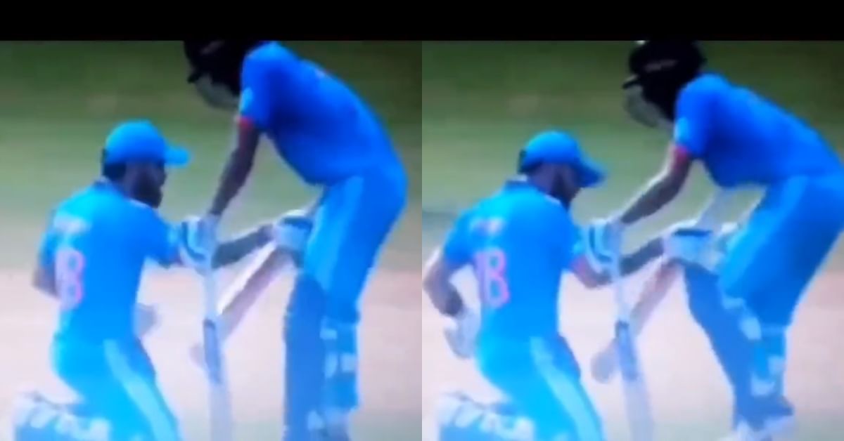 Watch: Virat Kohli hilariously punches on Shubman Gill's crotch during IND vs SL CWC 2023 match