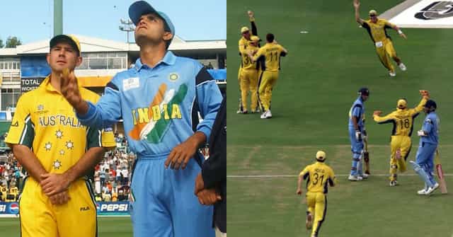 What happened when India faced Australia in an ICC Cricket World Cup final?