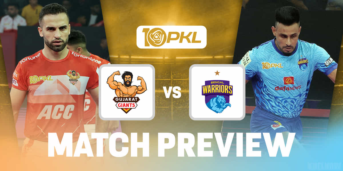 PKL 10: Gujarat Giants vs Bengal Warriors Predicted 7, team news, when & where to watch, head-to-head