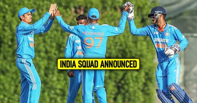 BCCI announces 15-men India squad for U19 Cricket World Cup 2024