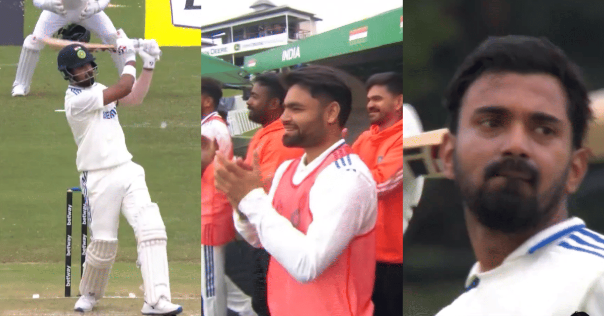 Watch: KL Rahul gets a standing ovation from Rinku Singh as he hits Gerald Coetzee for a six to complete his 100 in Centurion