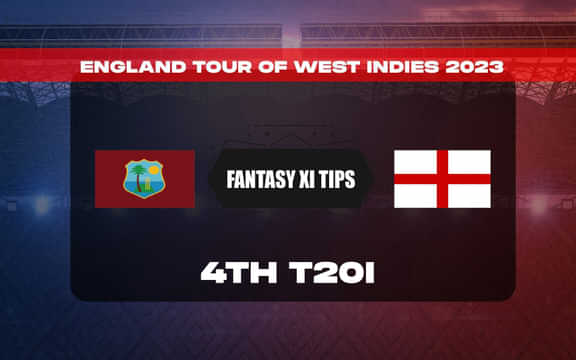 WI vs ENG Dream11 Prediction, Dream11 Playing XI, Today 4th T20I, England tour of West Indies 2023