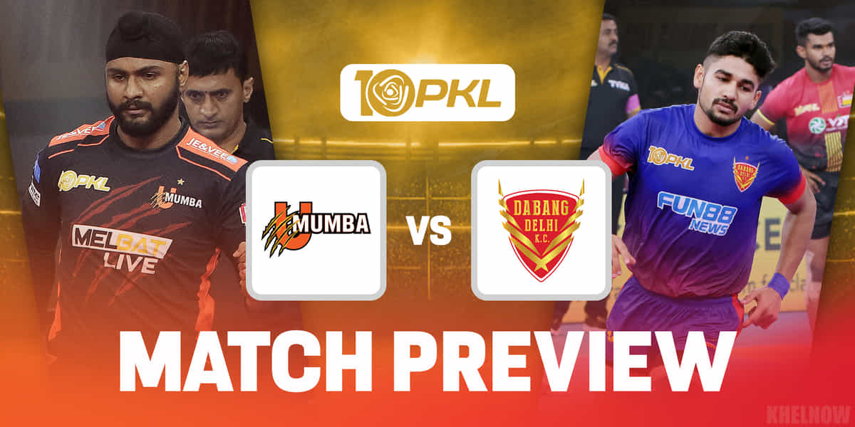 PKL 10: U Mumba vs Dabang Delhi Predicted 7, team news, when & where to watch, head-to-head