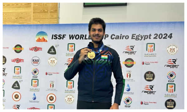 Divyansh Singh Panwar breaks world record, wins gold in 10m air rifle at ISSF World Cup Cairo 2024