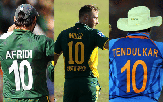 Famous cricketers to wear jersey number #10