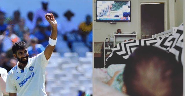 You can't miss this photo of Jasprit Bumrah's four month old son watching him take 5-fer in 2nd Test vs SA