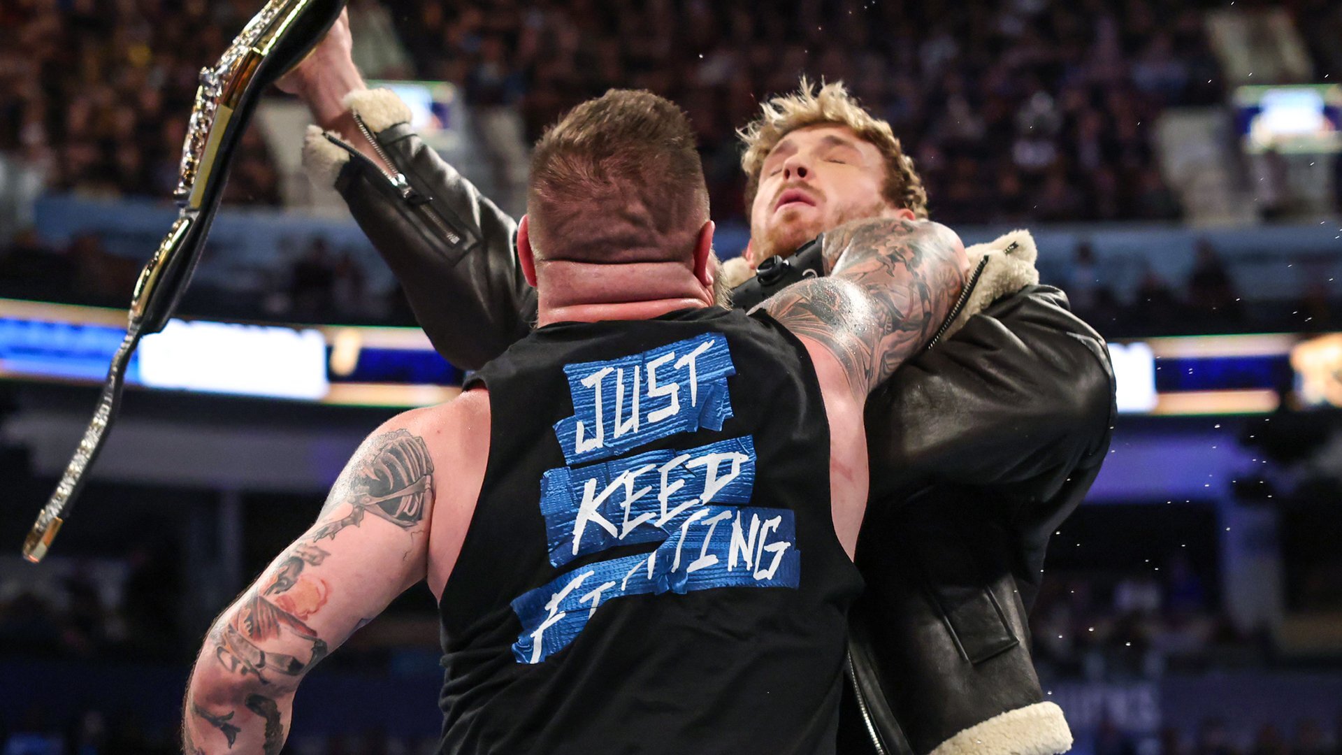 Kevin Owens wrestled Logan Paul at WWE Royal Rumble with major injury