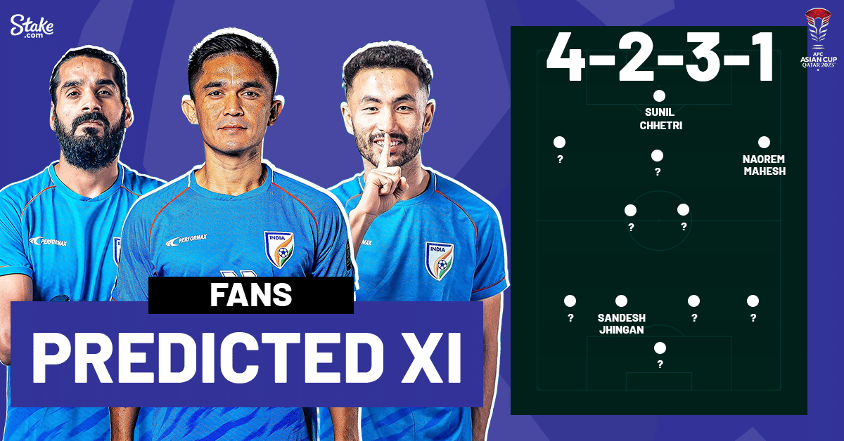 Khel Now fans name India's predicted XI for AFC Asian Cup 2023