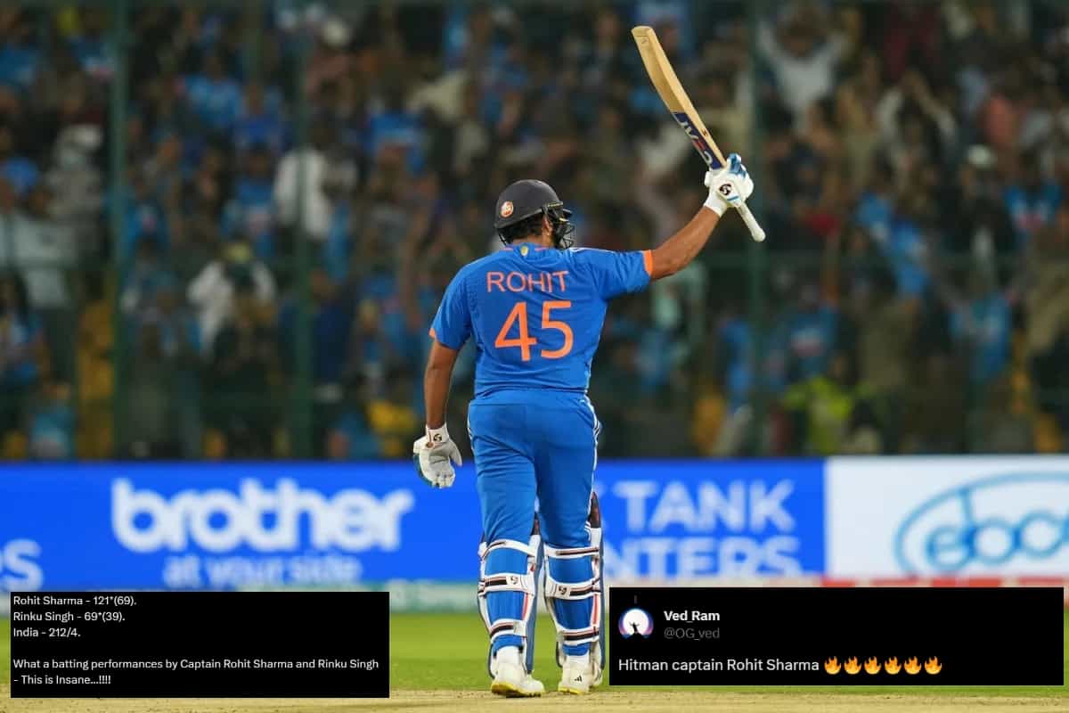 Twitter reacts as Rohit Sharma becomes first batter to hit five centuries in T20I cricket