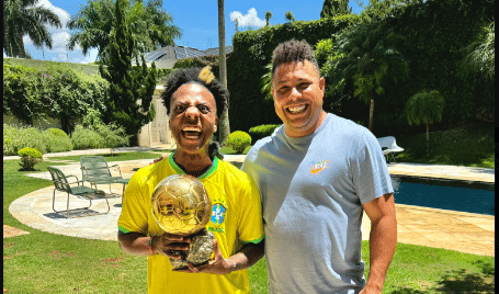 Watch: Ronaldo Nazario shows YouTube sensation IShowSpeed his Ballon d'Or trophy