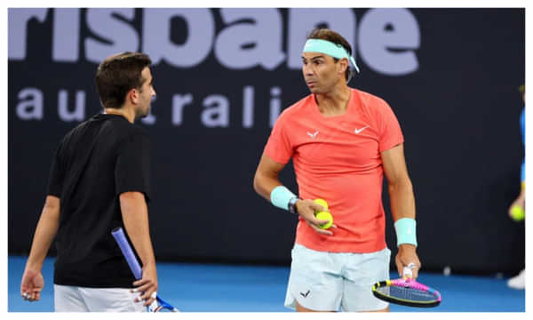 Watch: Rafael Nadal's heated exchange with umpire at Brisbane International for time violation