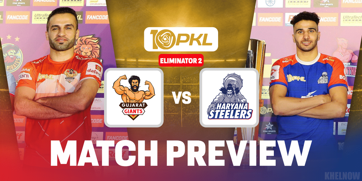 PKL 10 Eliminator 2: Gujarat Giants vs Haryana Steelers Predicted 7, when & where to watch, head-to-head, team news
