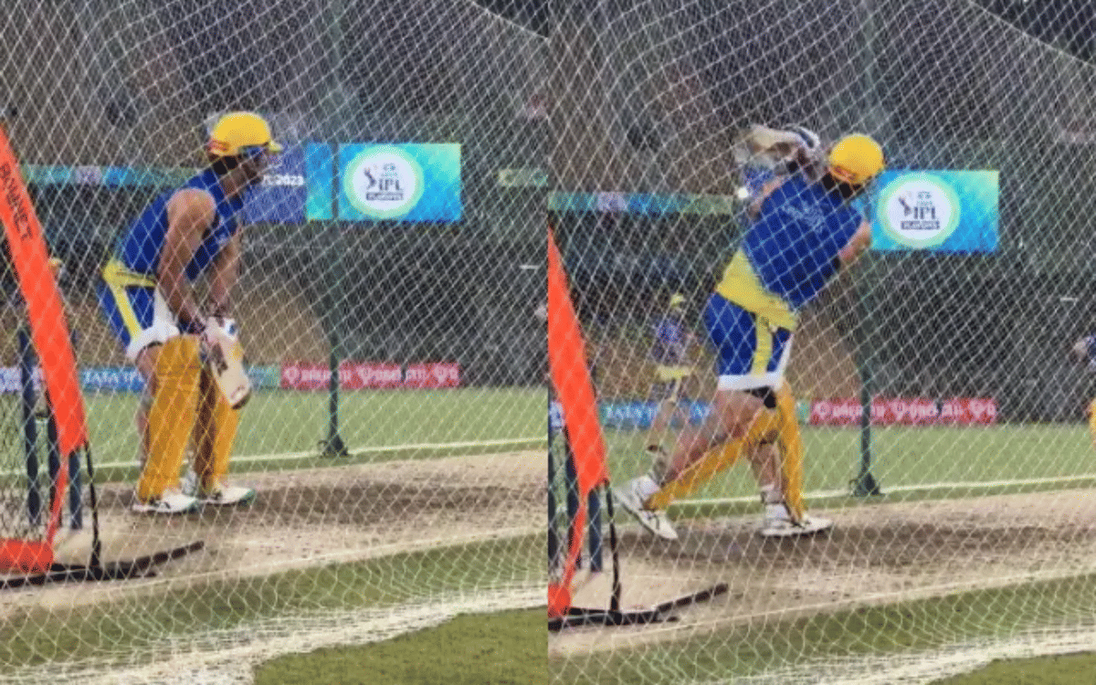 IPL 2024 [WATCH] CSK captain MS Dhoni begins training at Chepauk ahead of RCB clash