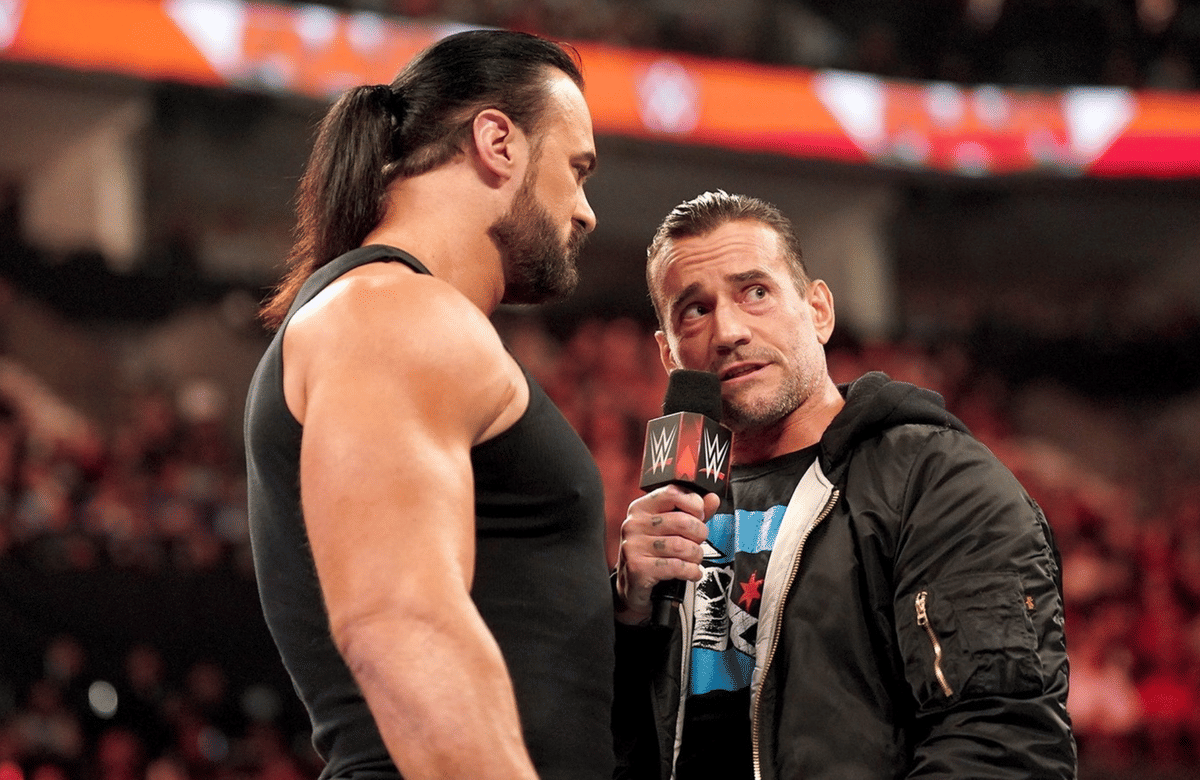 Which WWE PLE will host the CM Punk vs Drew McIntyre match?