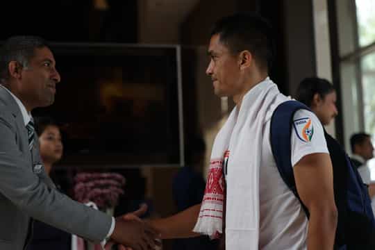 [In Pictures] Indian Football Team's arrival in Guwahati for the upcoming World Cup Qualifier game against Afghanistan