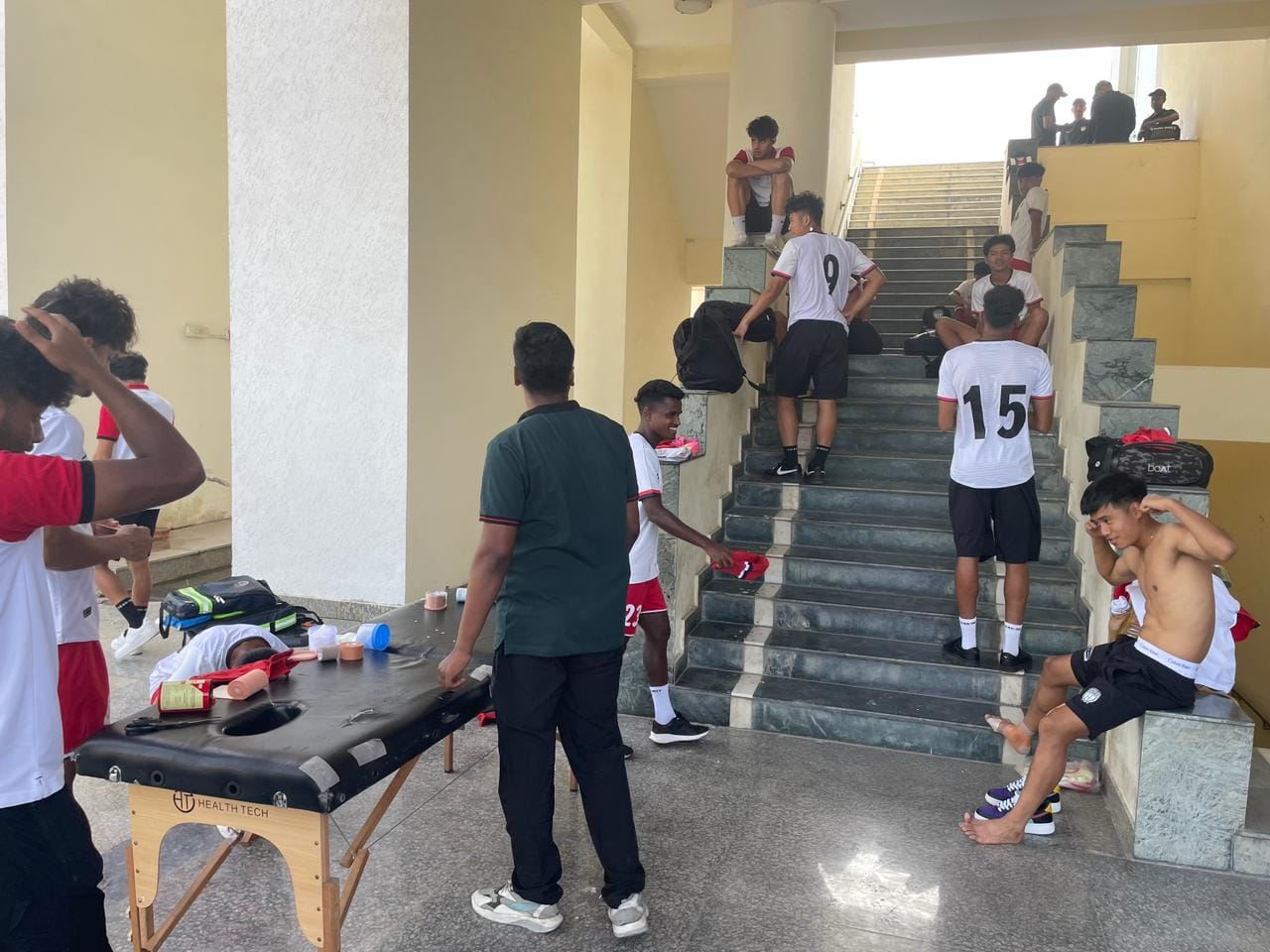 Reliance Foundation Development League: NorthEast United players forced to change in stands