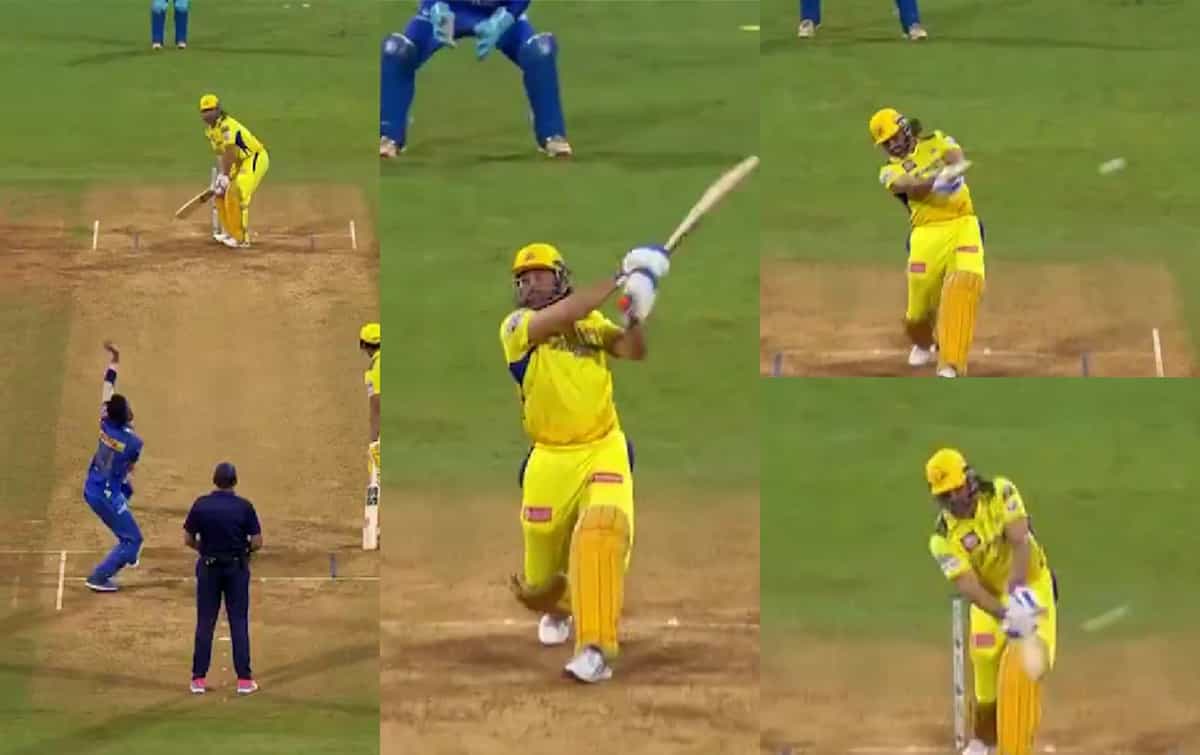 [Watch] 6,6,6 MS Dhoni thrashes Hardik Pandya for consecutive sixes as Wankhede crowd goes berserk