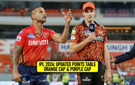IPL 2024 updated points table, Orange Cap & Purple cap after match 23 PBKS vs SRH