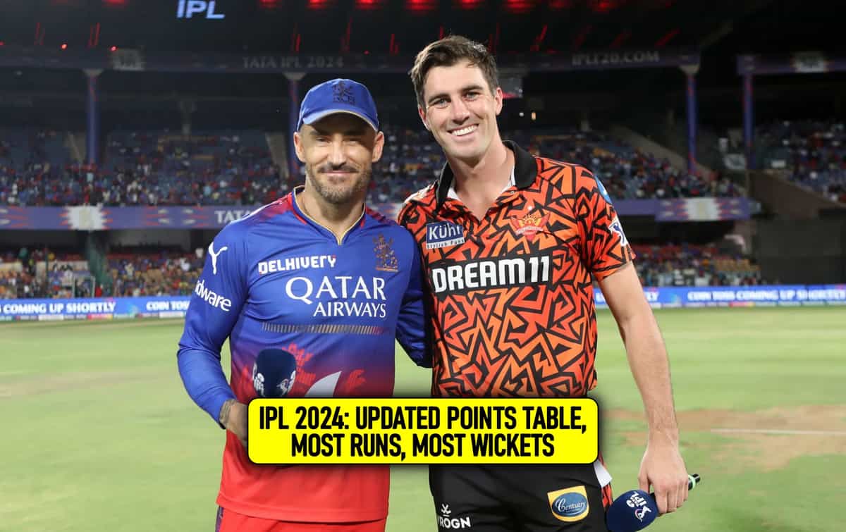 IPL 2024 updated points table, Orange Cap & Purple cap after match 30 RCB vs SRH