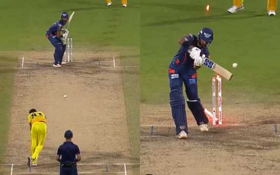 [Watch] Matheesha Pathirana uproots Devdutt Padikkal's leg stump to send him back for 13