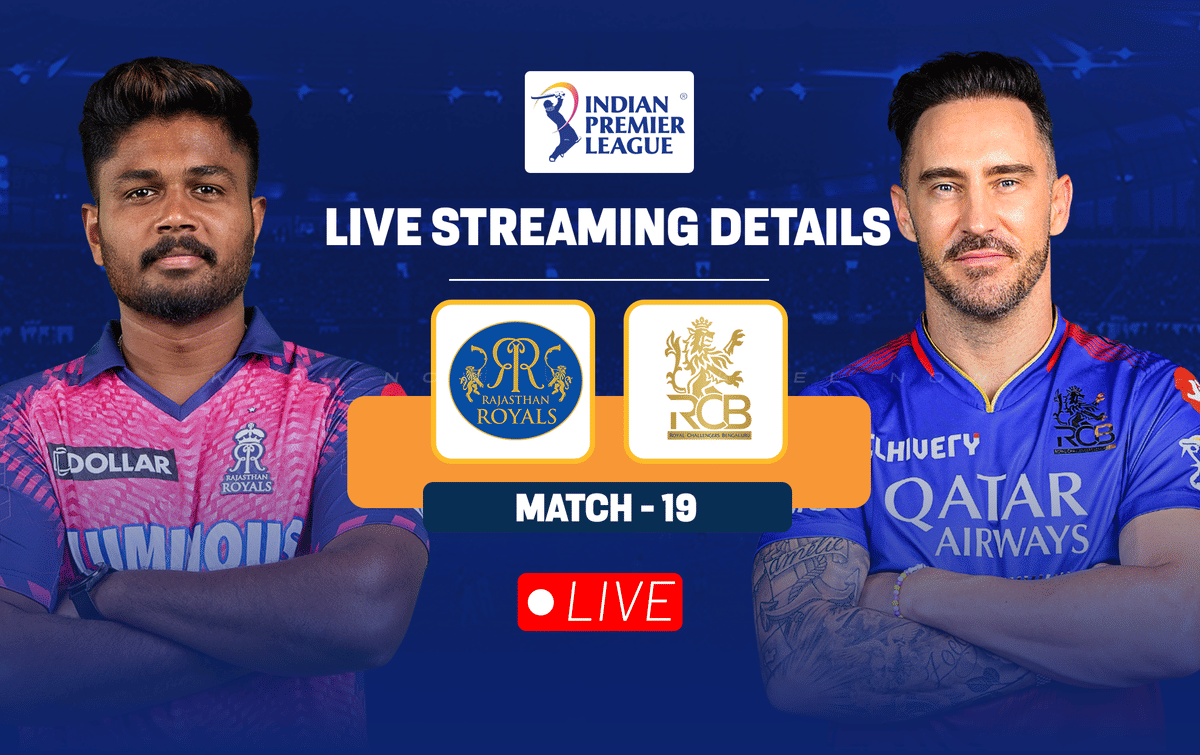 RR vs RCB: Live streaming details, when and where to watch match 19 of IPL 2024