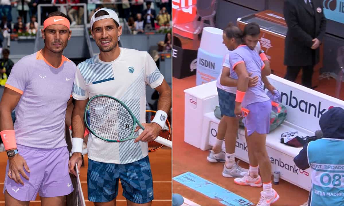 [Watch] Rafael Nadal gives Pedro Cachin his t-shirt after win at Madrid Open 2024