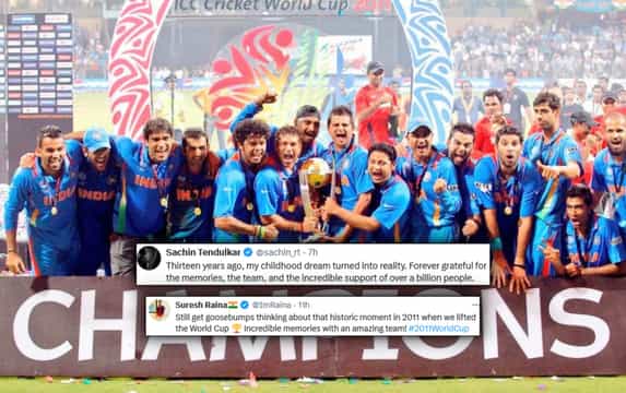 How Indian cricketers celebrated 13th anniversary of 2011 World Cup win across social media