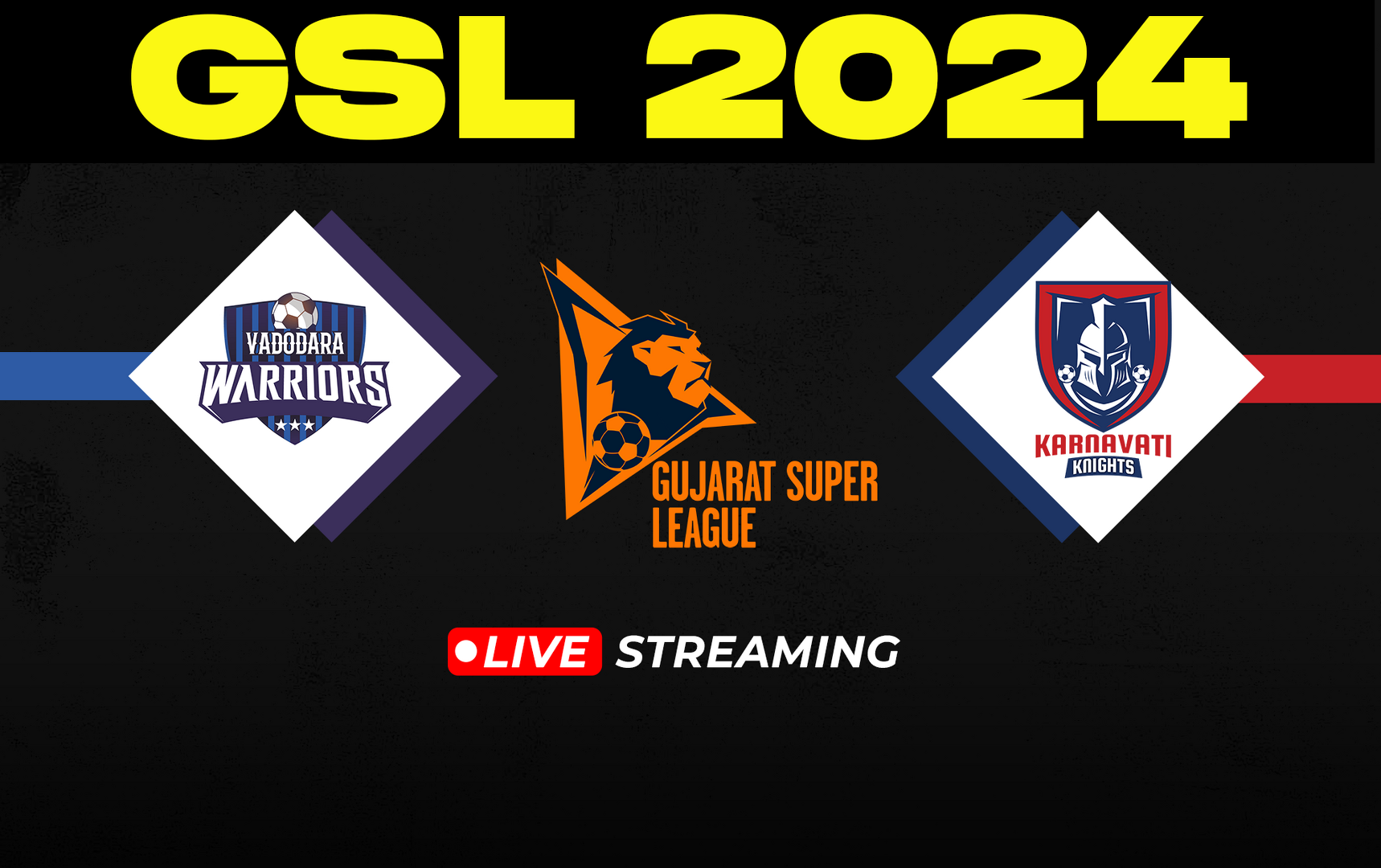 Gujarat Super League 2024 Vadodara Warriors vs Karnavati Knights Live