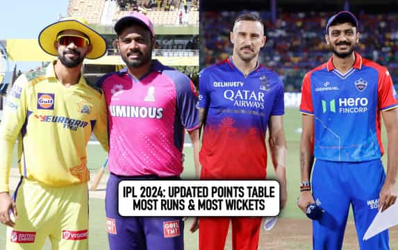 IPL 2024 updated points table, Orange Cap & Purple cap after match 61 & 62, CSK vs RR & RCB vs DC
