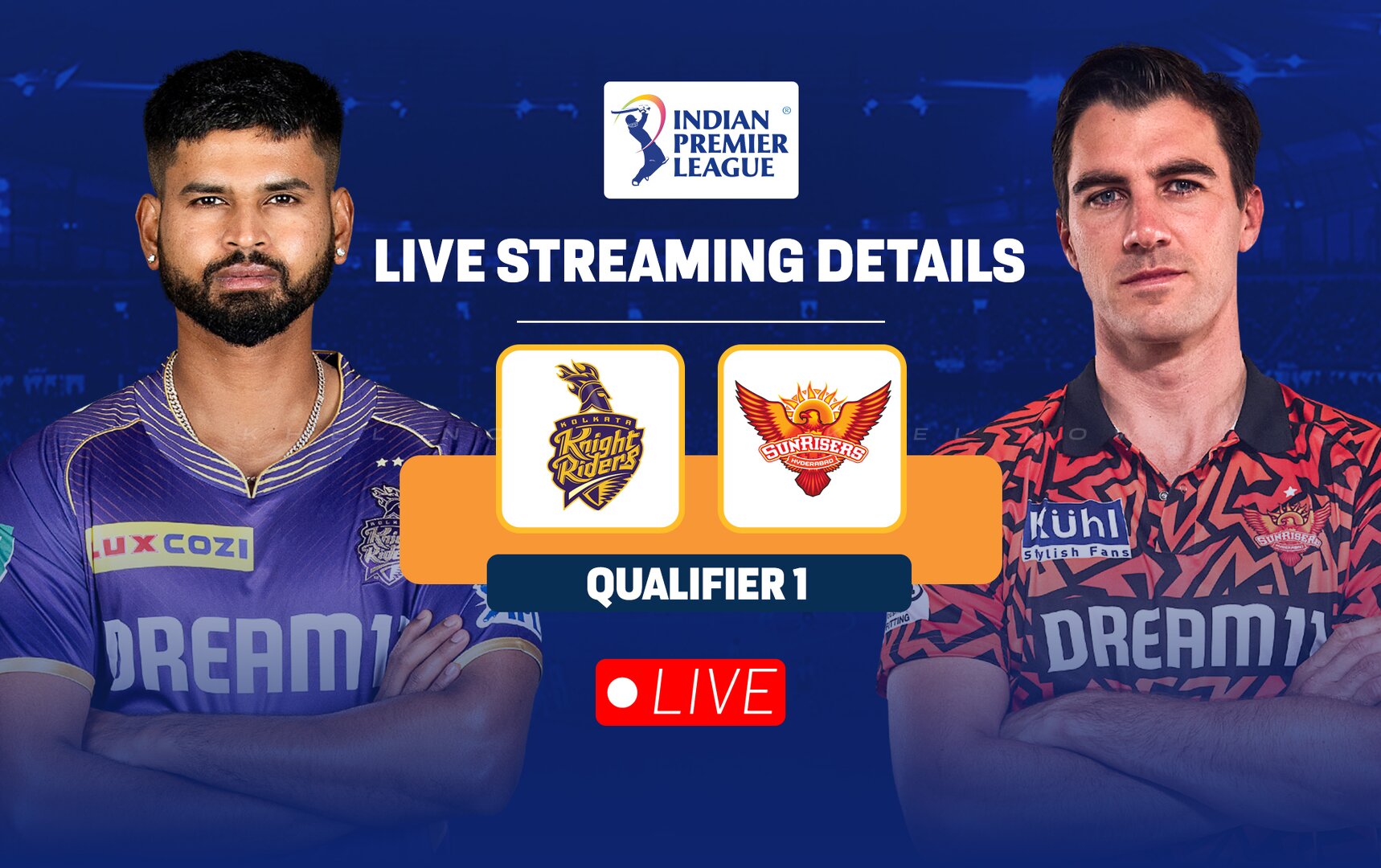 KKR vs SRH Live streaming details, when and where to watch Qualifier 1