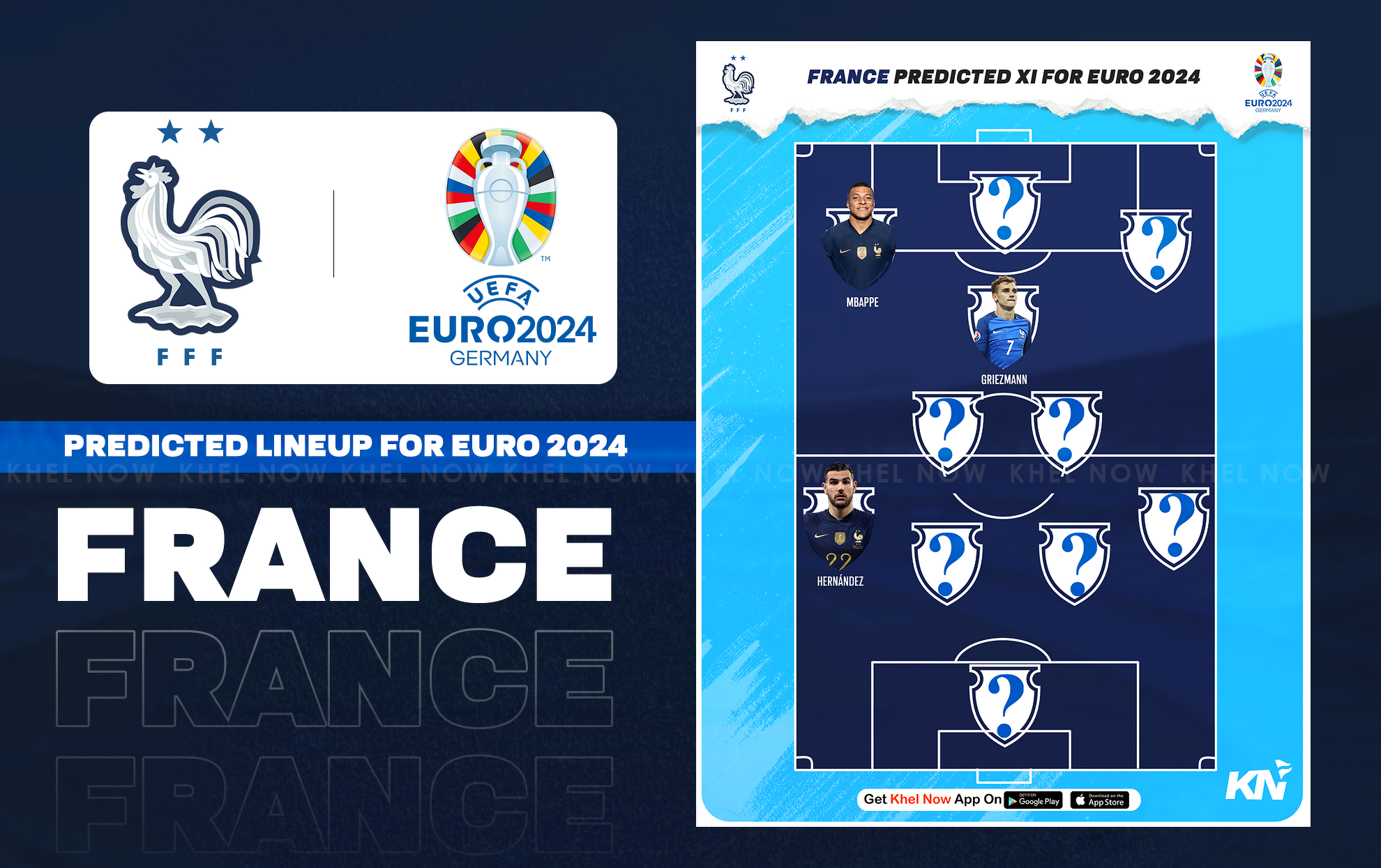 France predicted lineup for UEFA Euro 2024