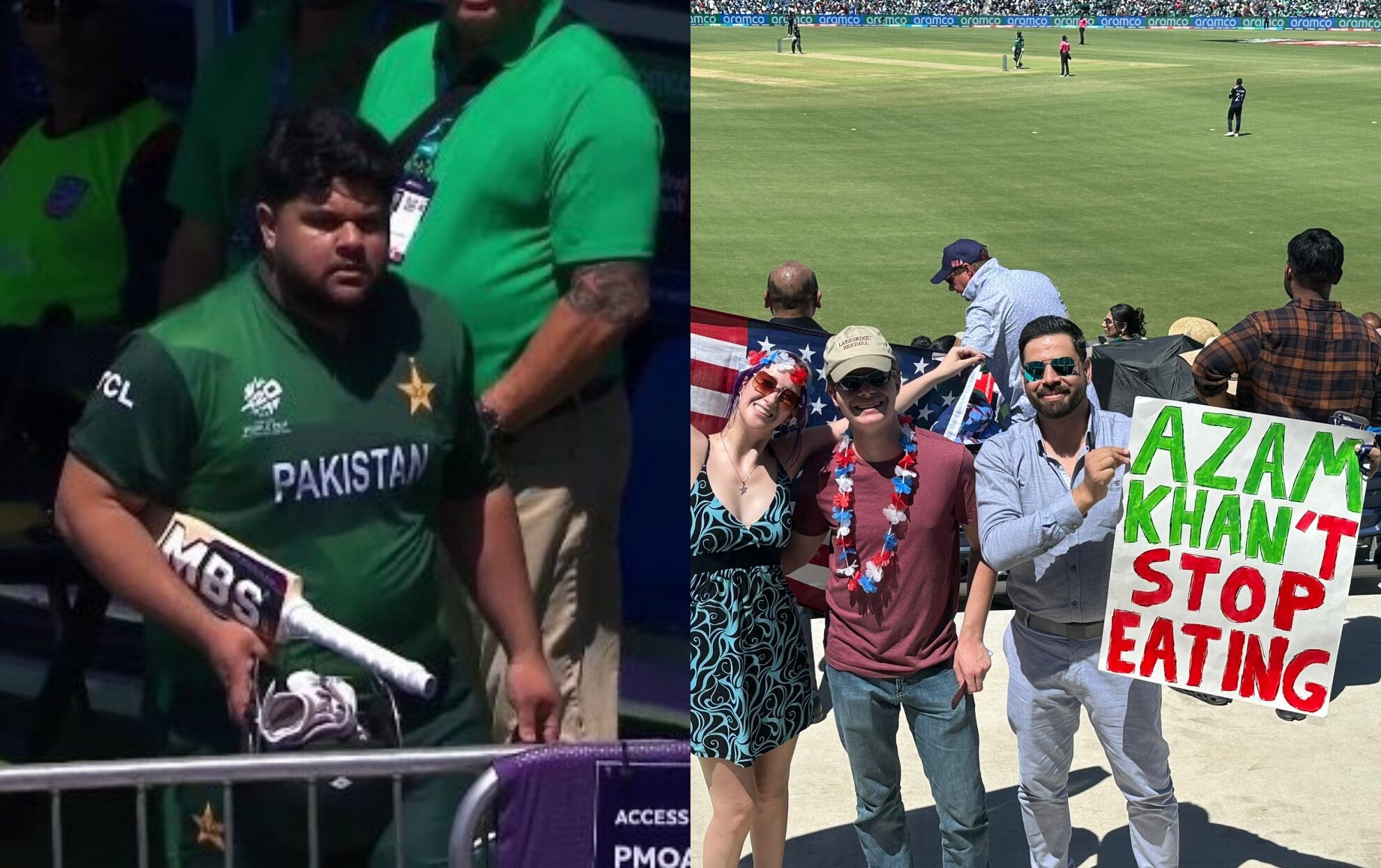 "Azam Khan't stop eating.." Pakistan fans body shame batter during USA